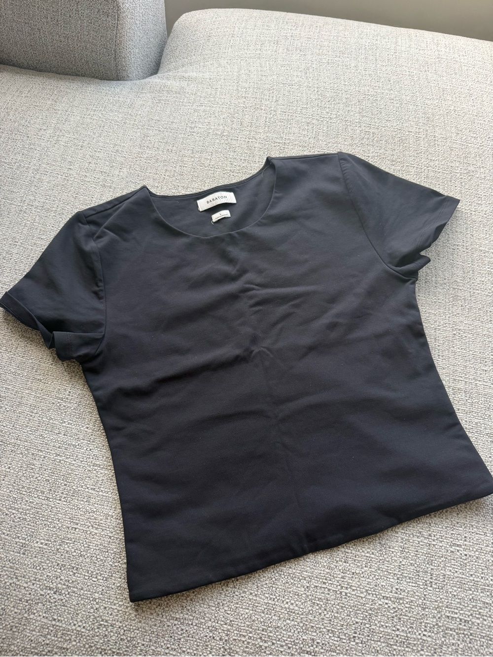 Babaton Black Short Sleeve Crewneck Tee